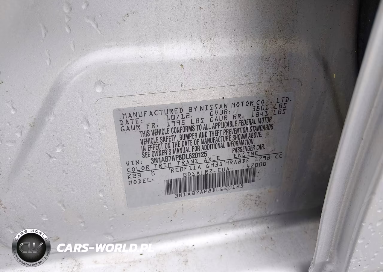 2013 Nissan Sentra Sr VIN:3N1AB7AP8DL620125 - 9
