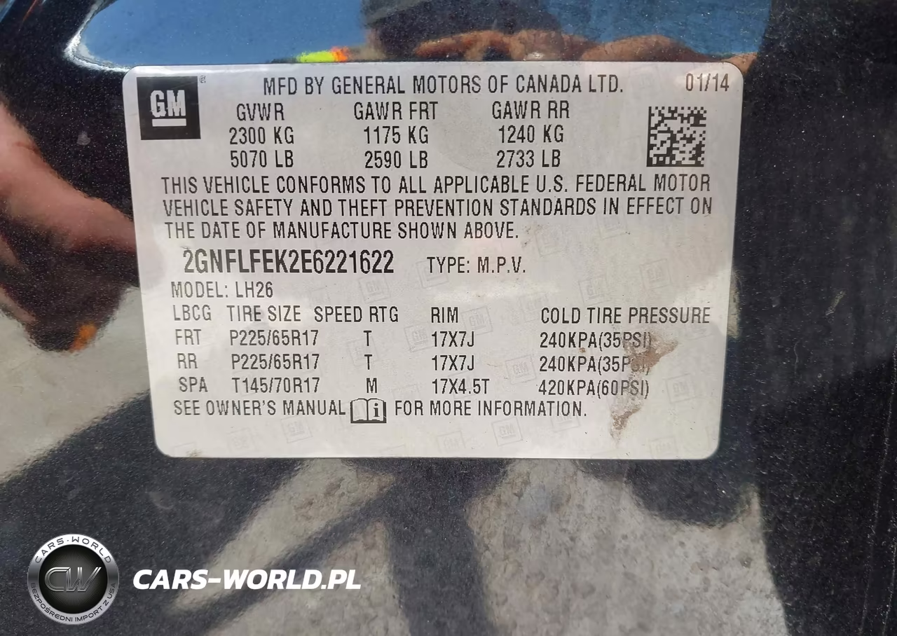 2014 Chevrolet Equinox Lt VIN:2GNFLFEK2E6221622 - 9