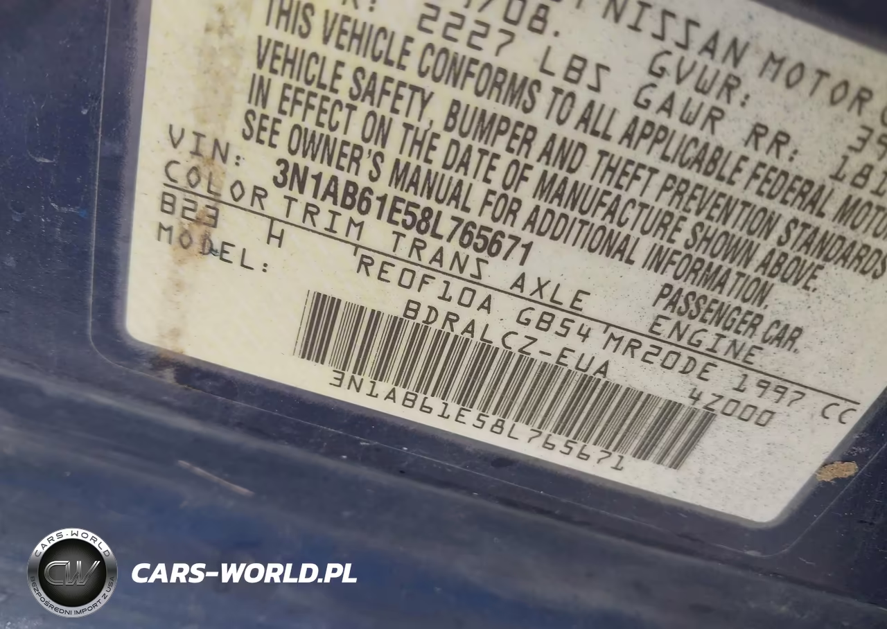 2008 Nissan Sentra 2.0 VIN:3N1AB61E58L765671 - 9