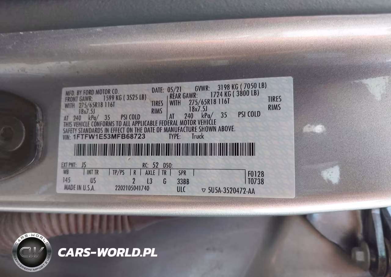 2021 Ford F-150 Xlt VIN:1FTFW1E53MFB68723 - 9