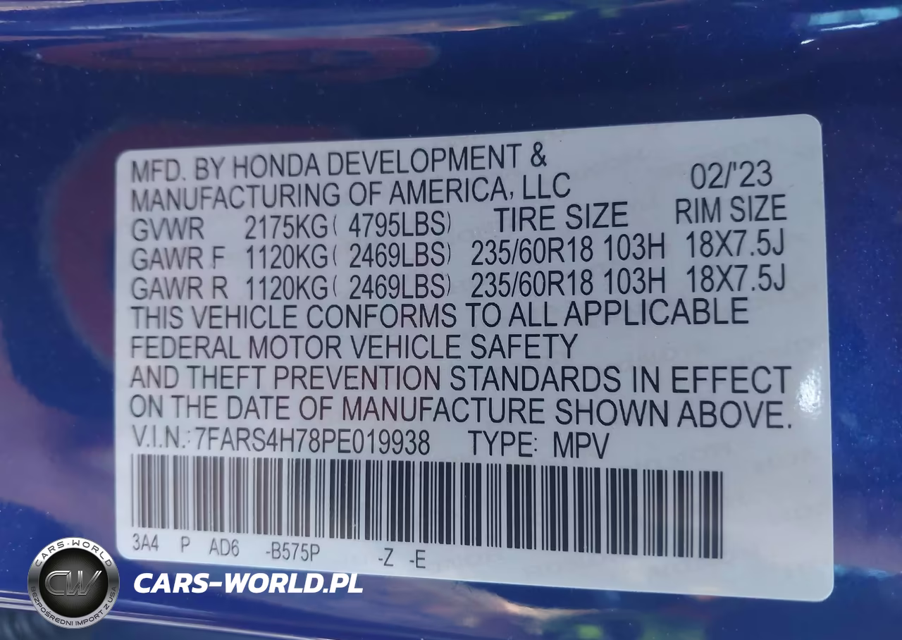 2023 Honda Cr-V Ex-L Awd VIN:7FARS4H78PE019938 - 9