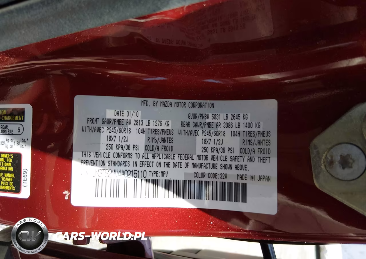 2010 Mazda Cx-9 Touring VIN:JM3TB2MV4A0215110 - 9