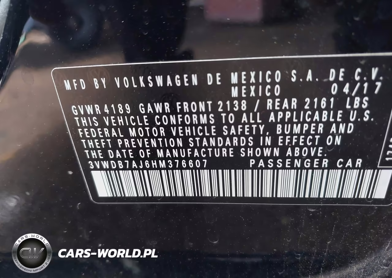 2017 Volkswagen Jetta 1.4T Se VIN:3VWDB7AJ6HM376607 - 9
