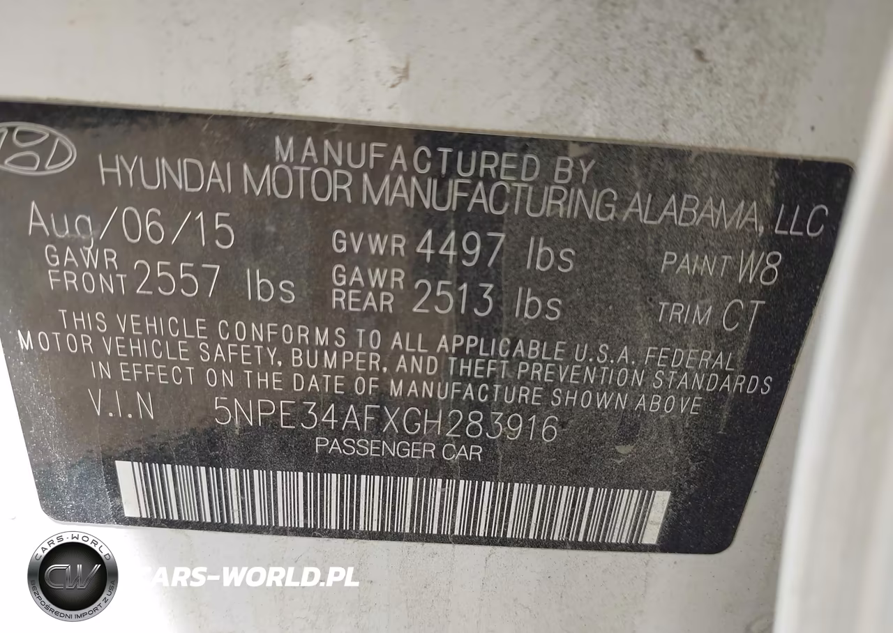 2016 Hyundai Sonata Sport VIN:5NPE34AFXGH283916 - 9