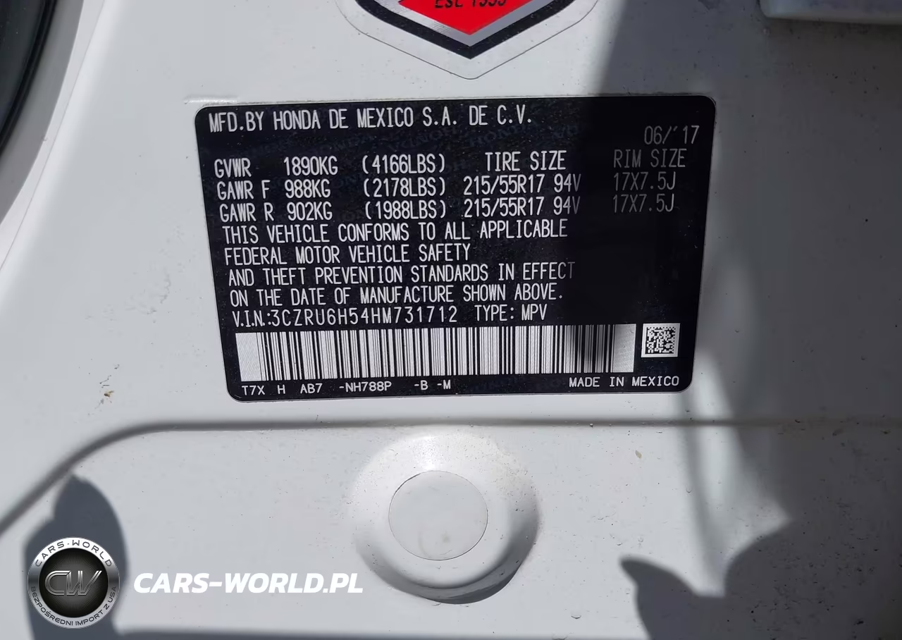2017 Honda Hr-V Ex VIN:3CZRU6H54HM731712 - 9