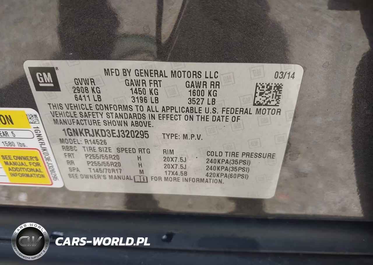 2014 Chevrolet Traverse Ltz VIN:1GNKRJKD3EJ320295 - 9