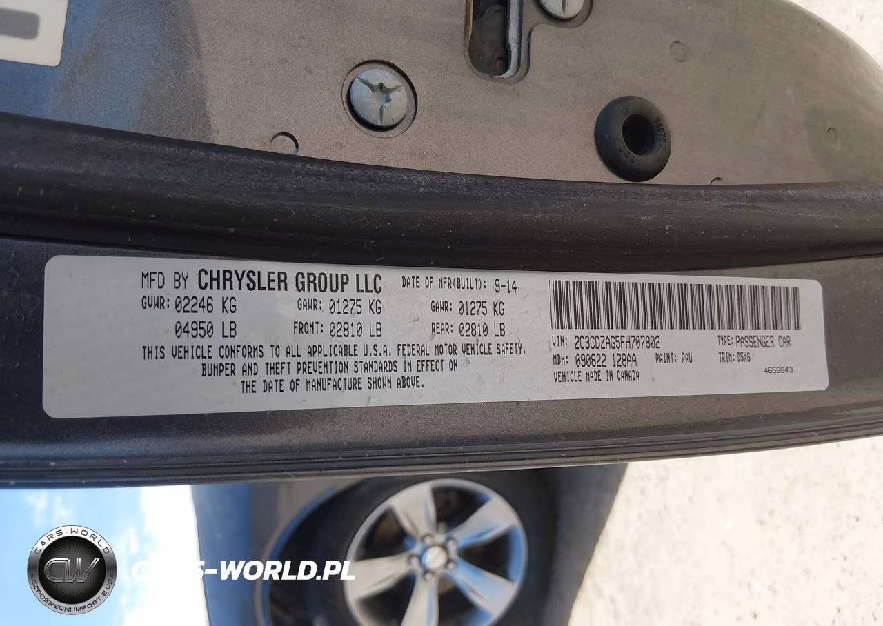 2015 Dodge Challenger Sxt VIN:2C3CDZAG5FH707802 - 9