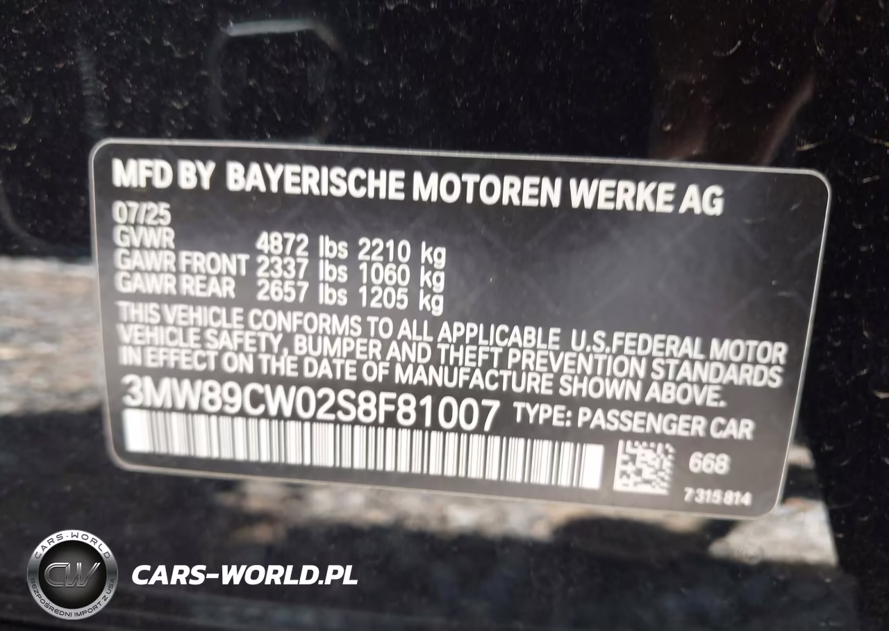 2025 BMW 330I xDrive VIN:3MW89CW02S8F81007 - 9
