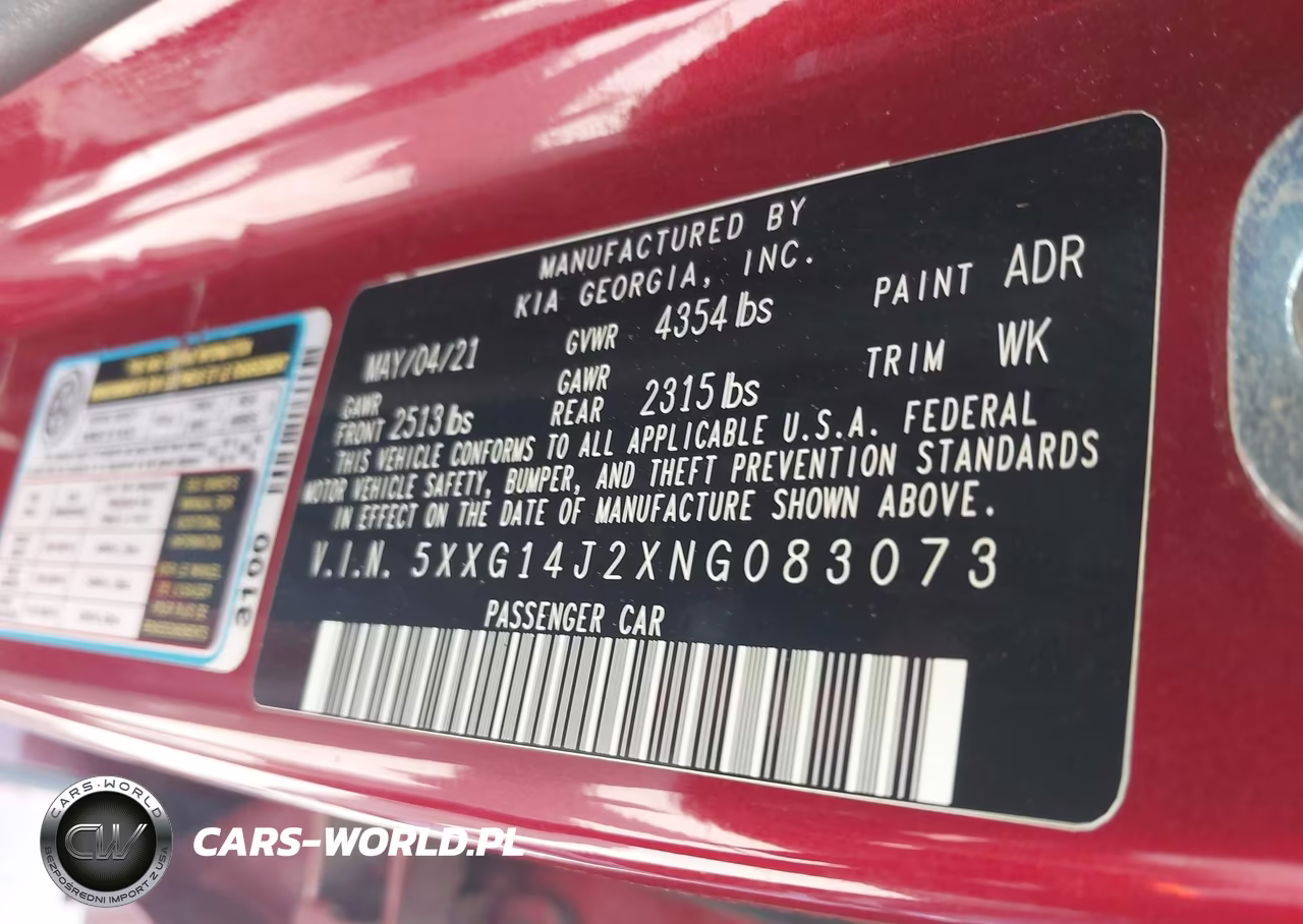 2022 Kia K5 Lxs VIN:5XXG14J2XNG083073 - 9