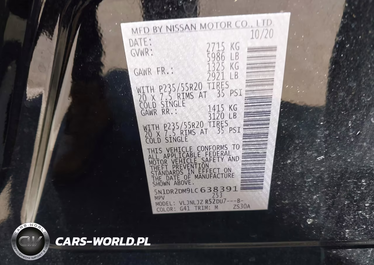 2020 Nissan Pathfinder Platinum 4Wd VIN:5N1DR2DM9LC638391 - 9