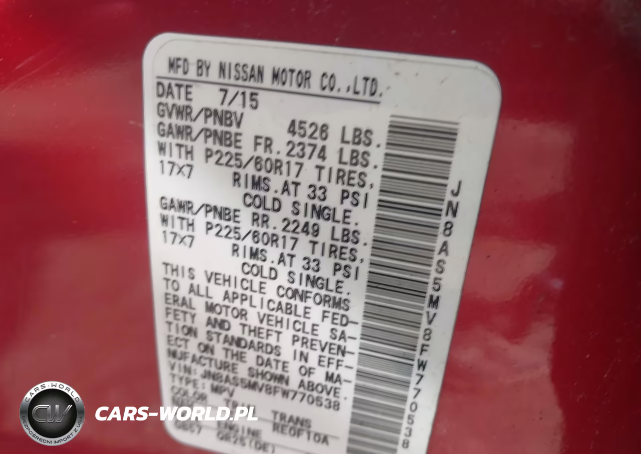 2015 Nissan Rogue Select S VIN:JN8AS5MV8FW770538 - 9