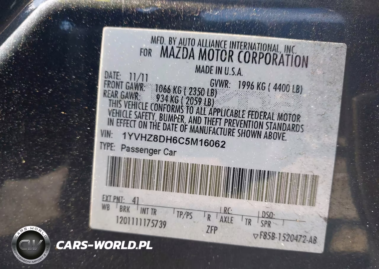 2012 Mazda Mazda6 I Touring VIN:1YVHZ8DH6C5M16062 - 9