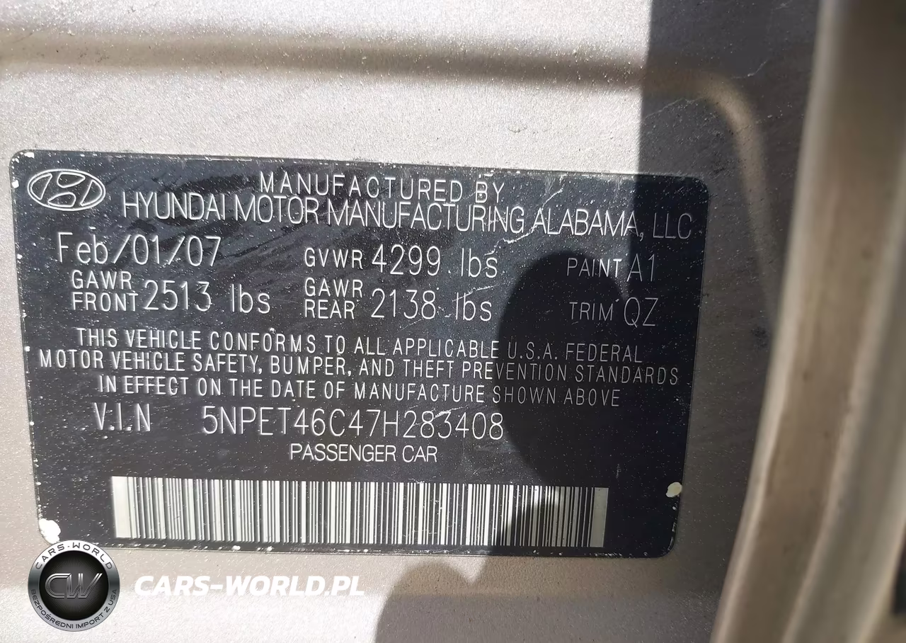 2007 Hyundai Sonata Gls-Gls W-Xm VIN:5NPET46C47H283408 - 9