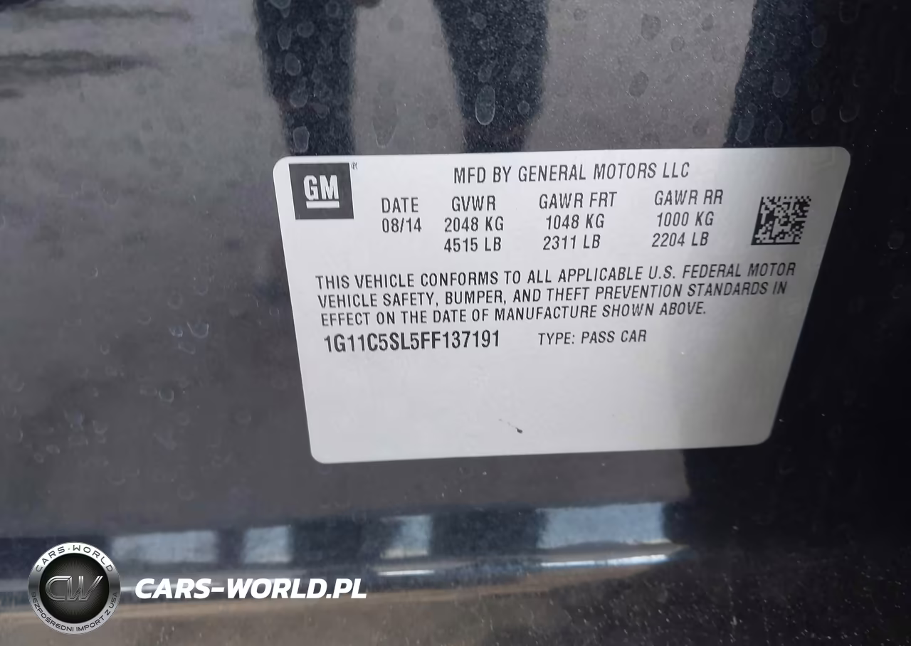 2015 Chevrolet Malibu 1Lt VIN:1G11C5SL5FF137191 - 9
