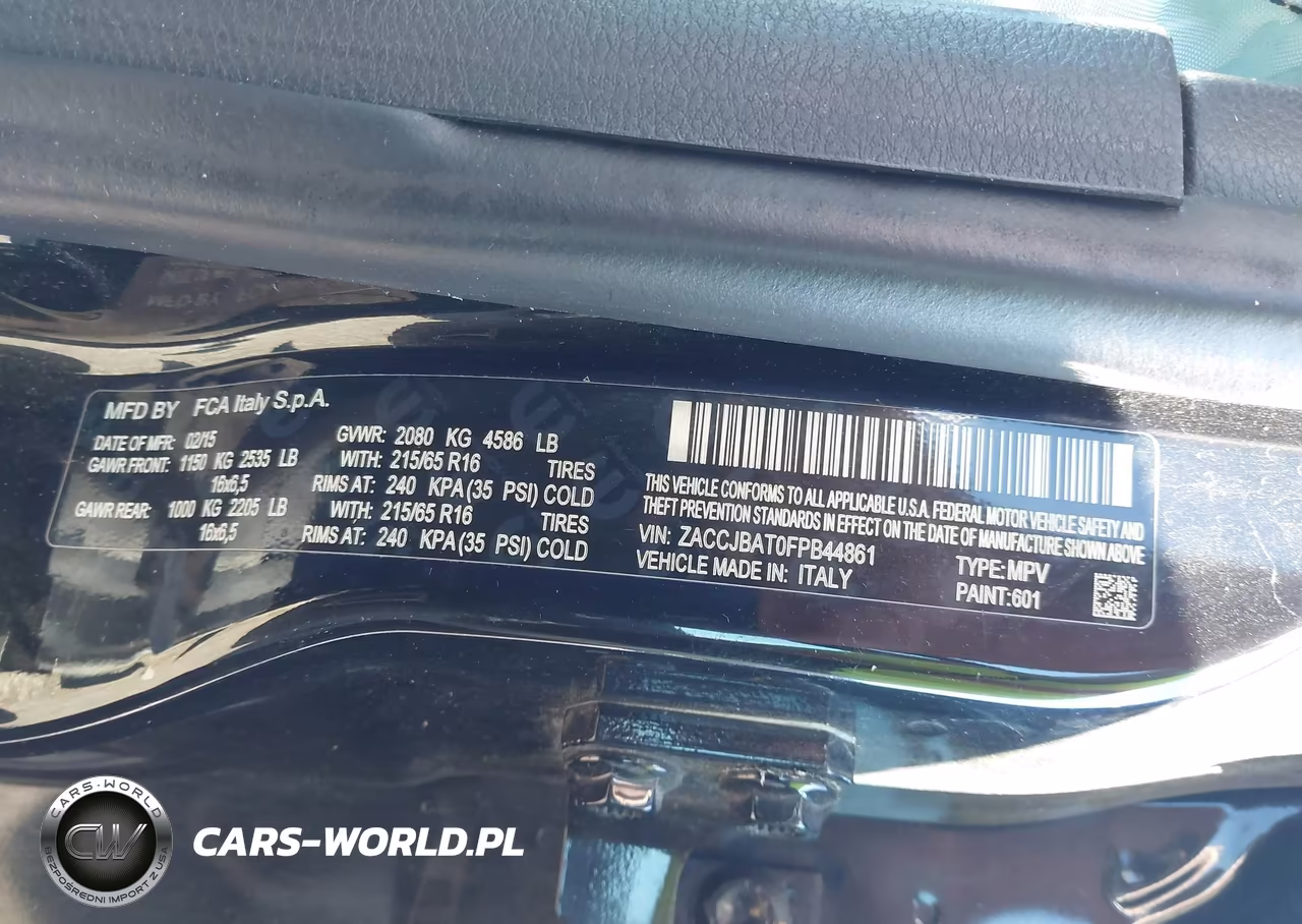 2015 Jeep Renegade Sport VIN:ZACCJBAT0FPB44861 - 9