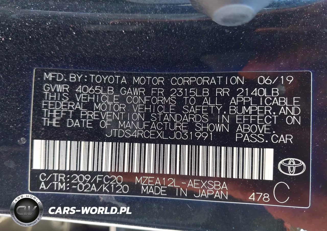 2020 Toyota Corolla Se VIN:JTDS4RCEXLJ031991 - 9