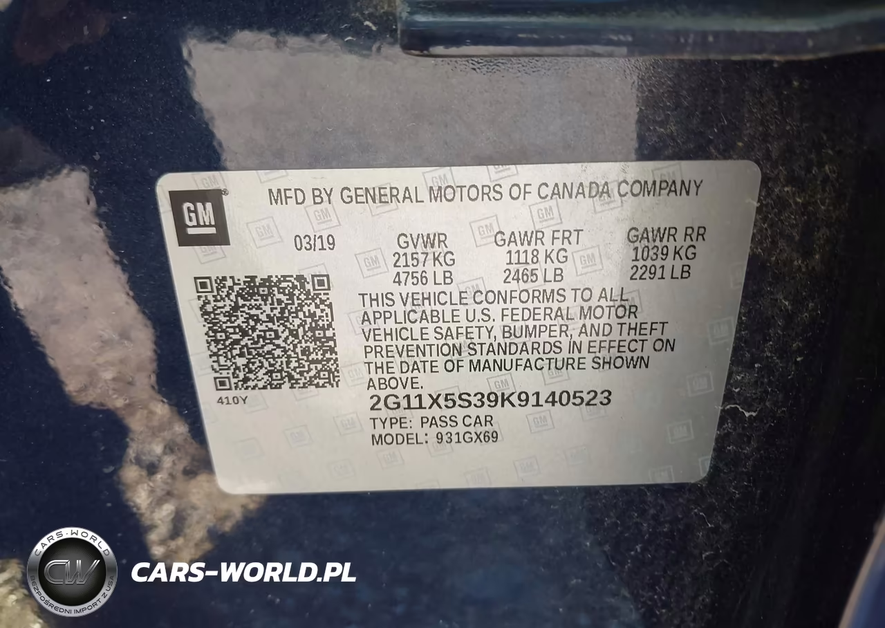 2019 Chevrolet Impala Ls VIN:2G11X5S39K9140523 - 9