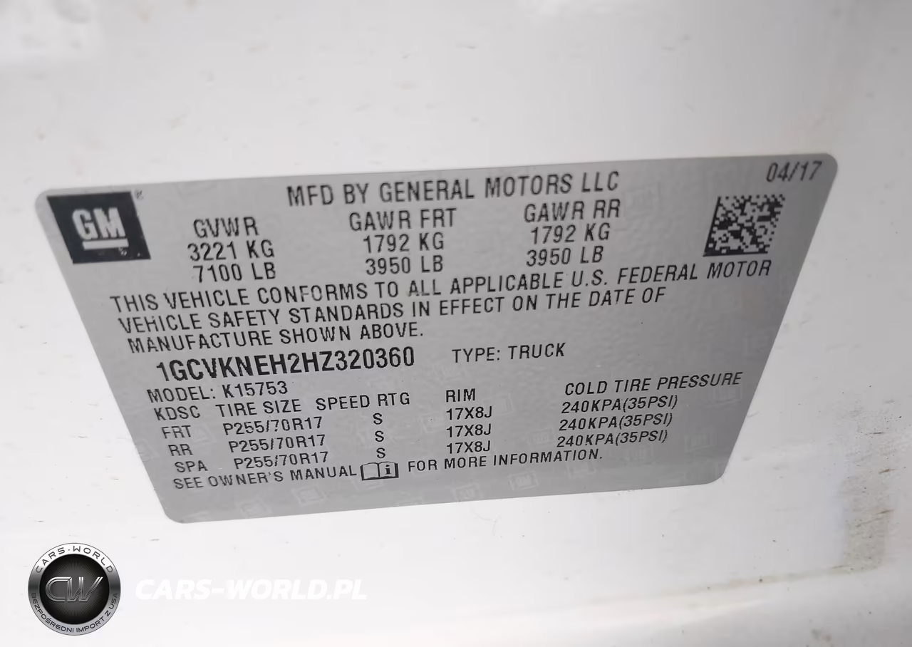 2017 Chevrolet Silverado 1500 Work Truck VIN:1GCVKNEH2HZ320360 - 9