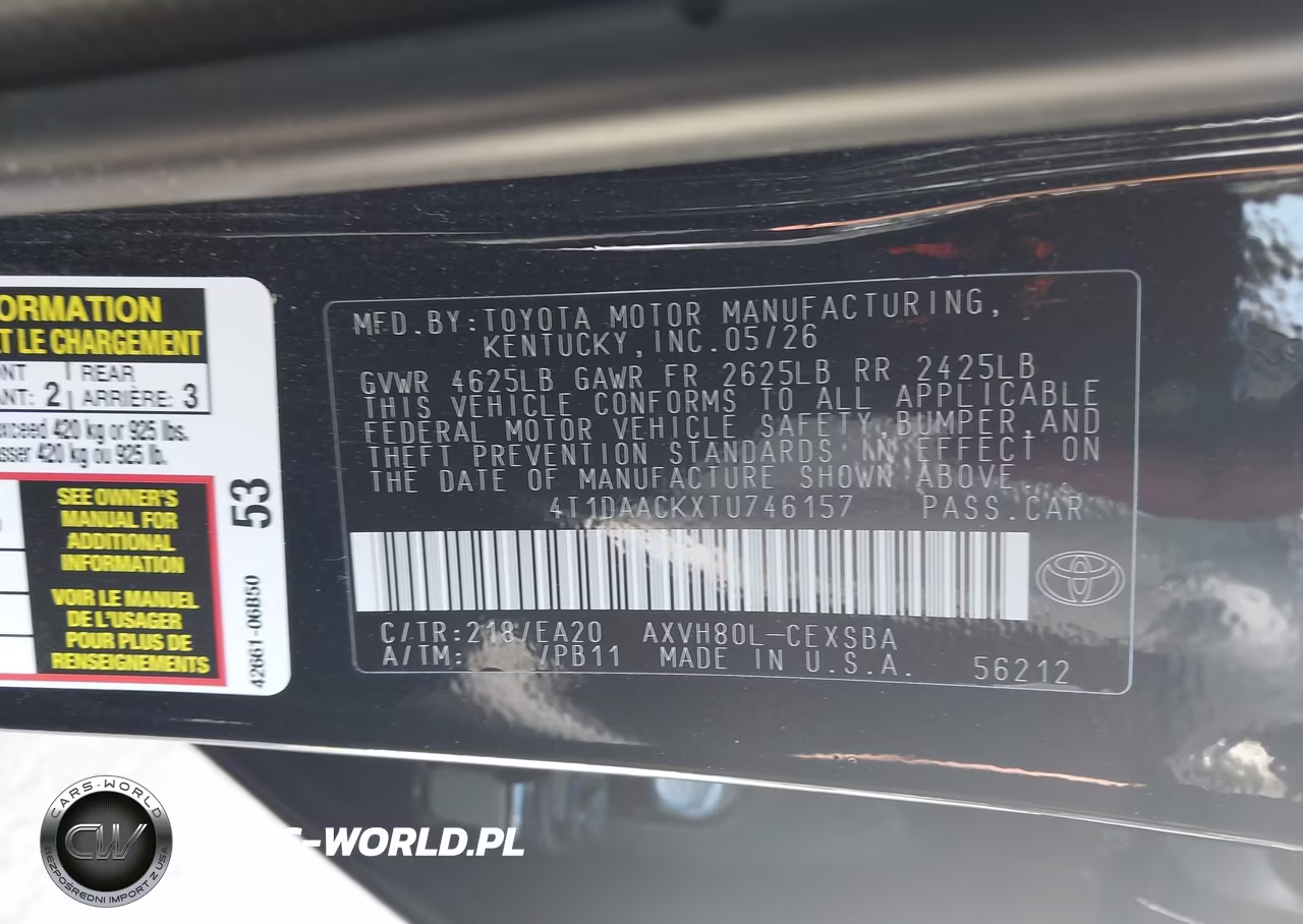 2026 Toyota Camry Se VIN:4T1DAACKXTU746157 - 9