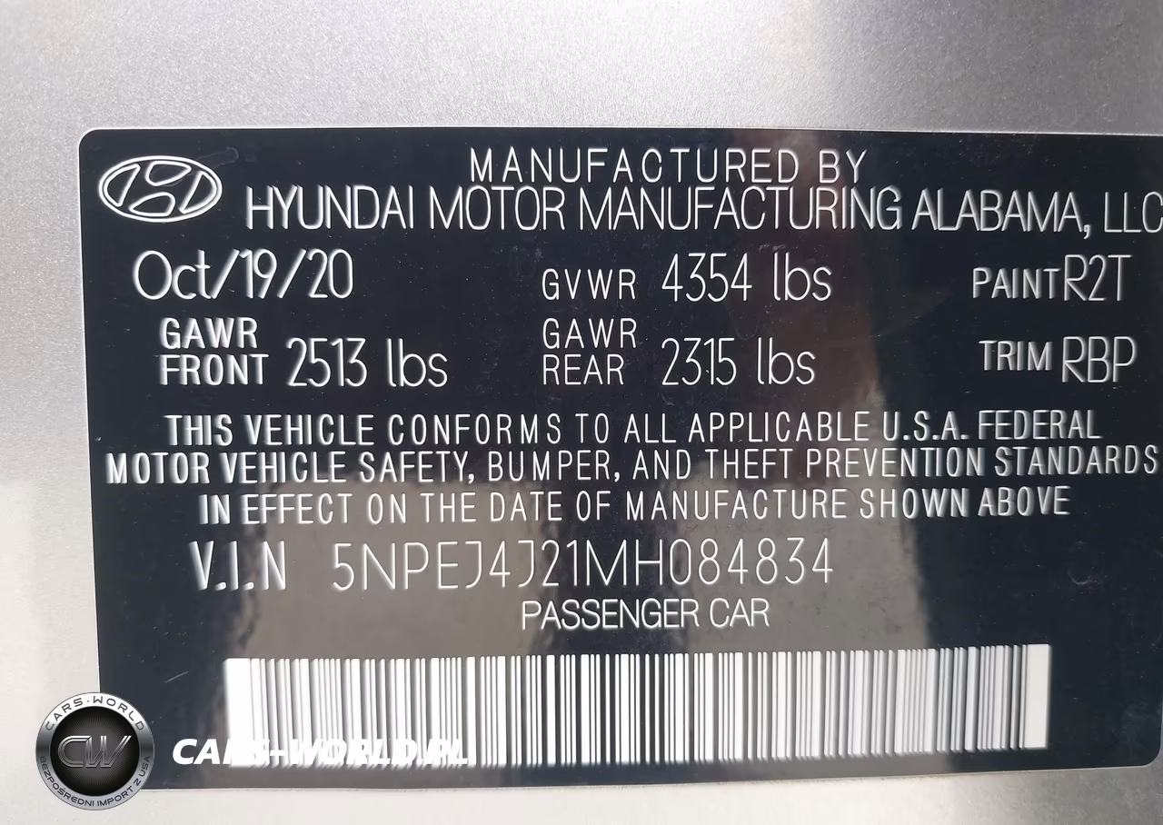 2021 Hyundai Sonata Sel Plus VIN:5NPEJ4J21MH084834 - 9