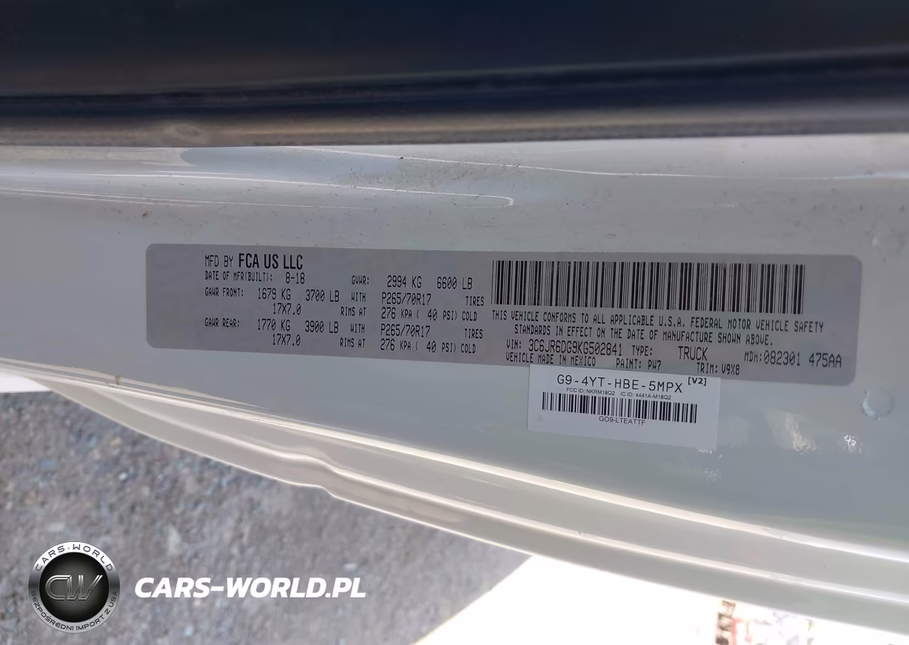 2019 Ram 1500 Classic Tradesman 4X2 8' Box VIN:3C6JR6DG9KG502841 - 9