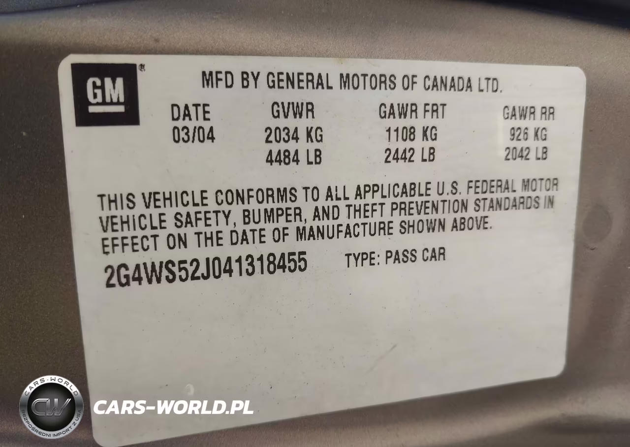2004 Buick Century VIN:2G4WS52J041318455 - 9