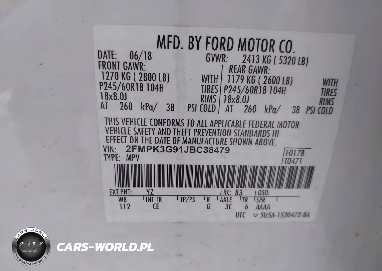 2018 Ford Edge Se VIN:2FMPK3G91JBC38479 - 9