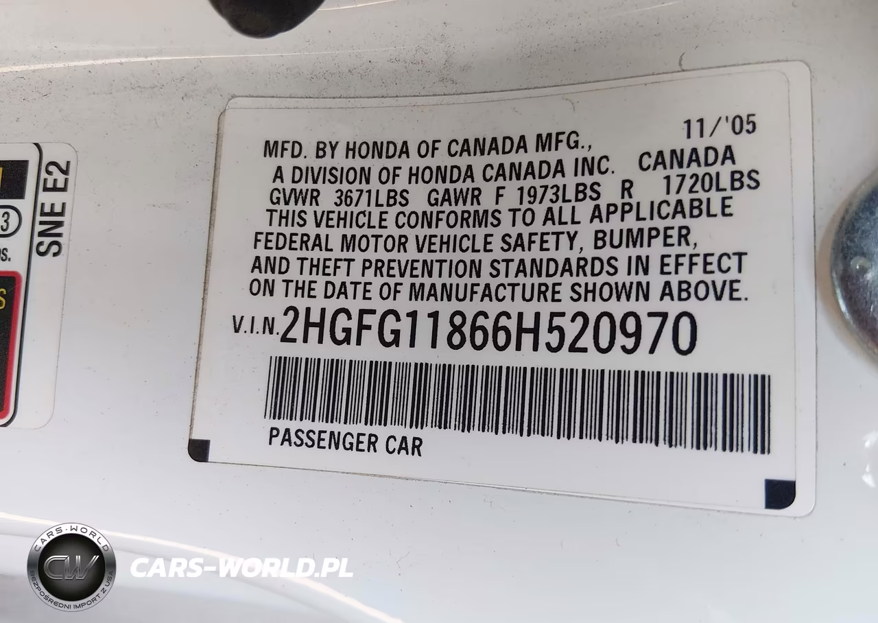 2006 Honda Civic Ex VIN:2HGFG11866H520970 - 9