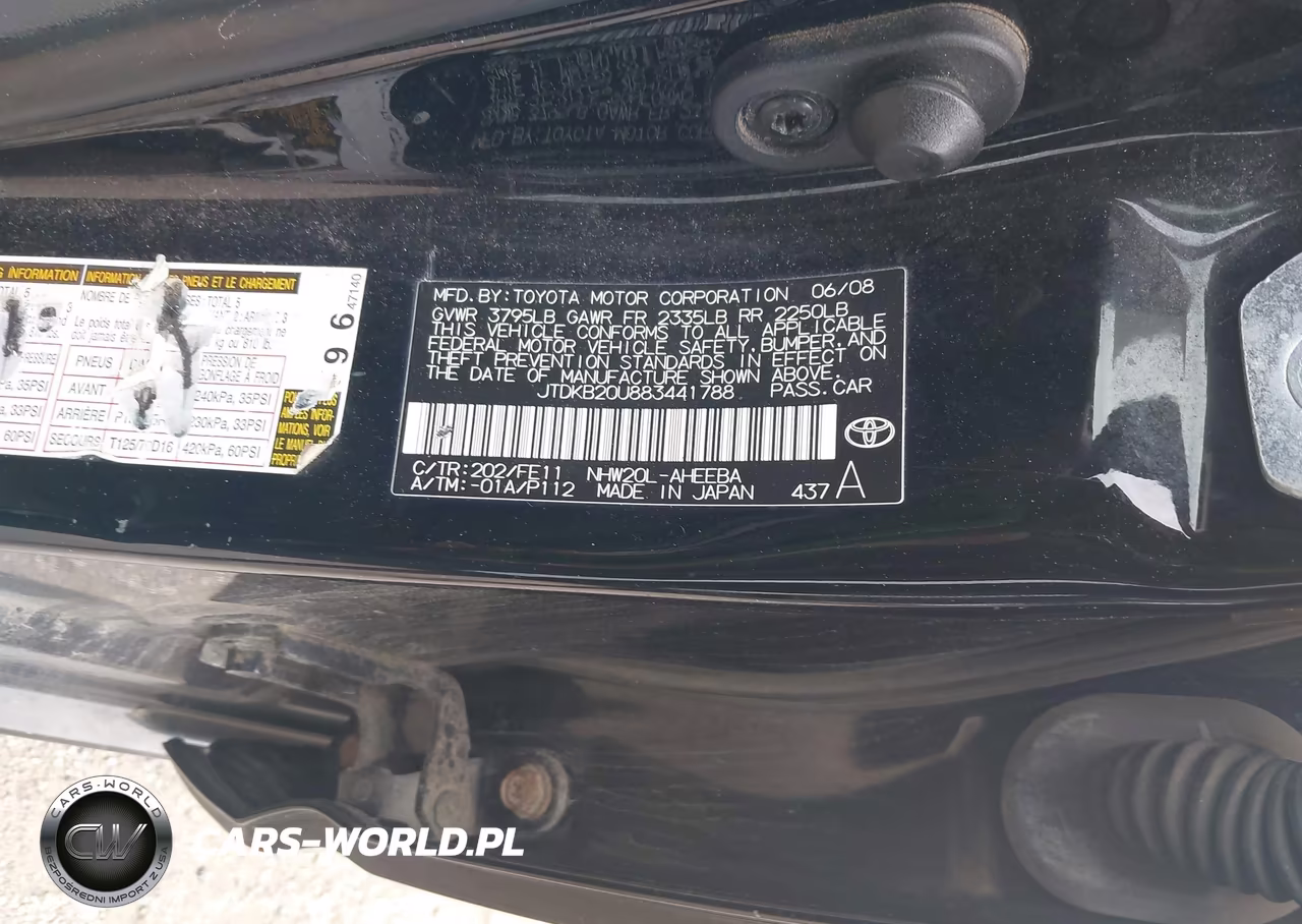 2008 Toyota Prius Touring VIN:JTDKB20U883441788 - 9