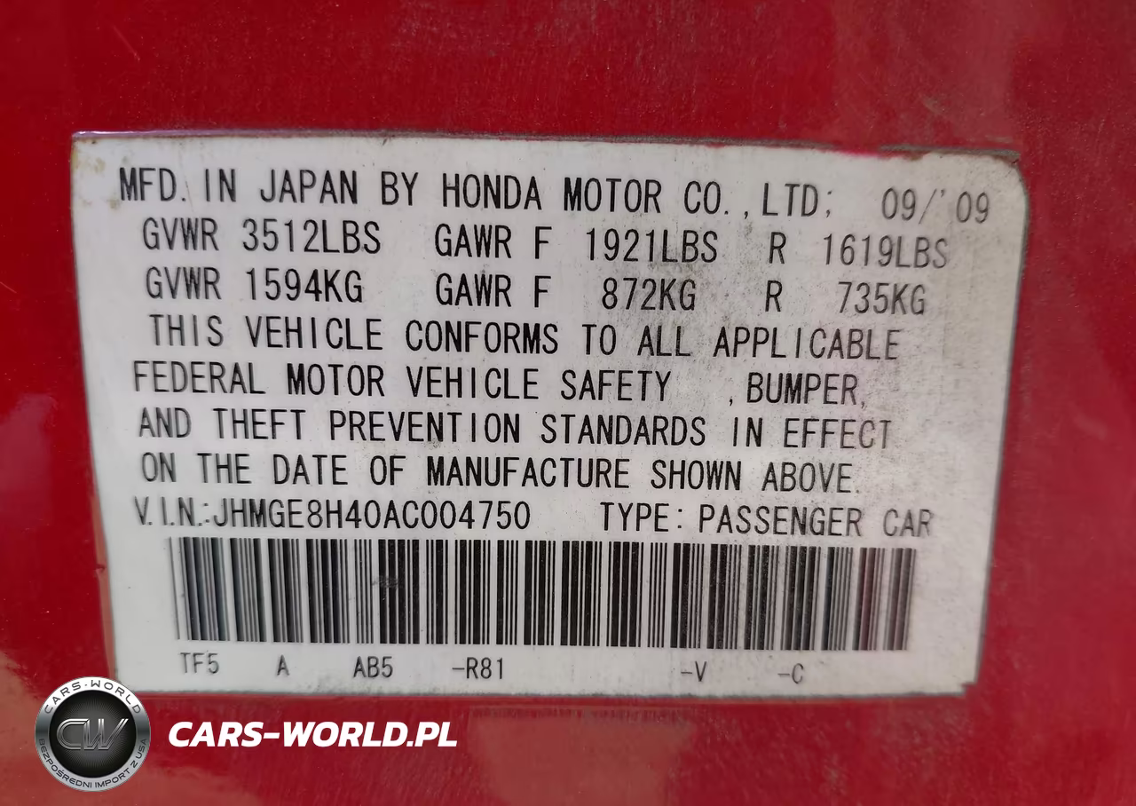 2010 Honda Fit Sport VIN:JHMGE8H40AC004750 - 9