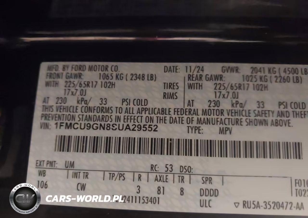 2025 Ford Escape Active VIN:1FMCU9GN8SUA29552 - 9