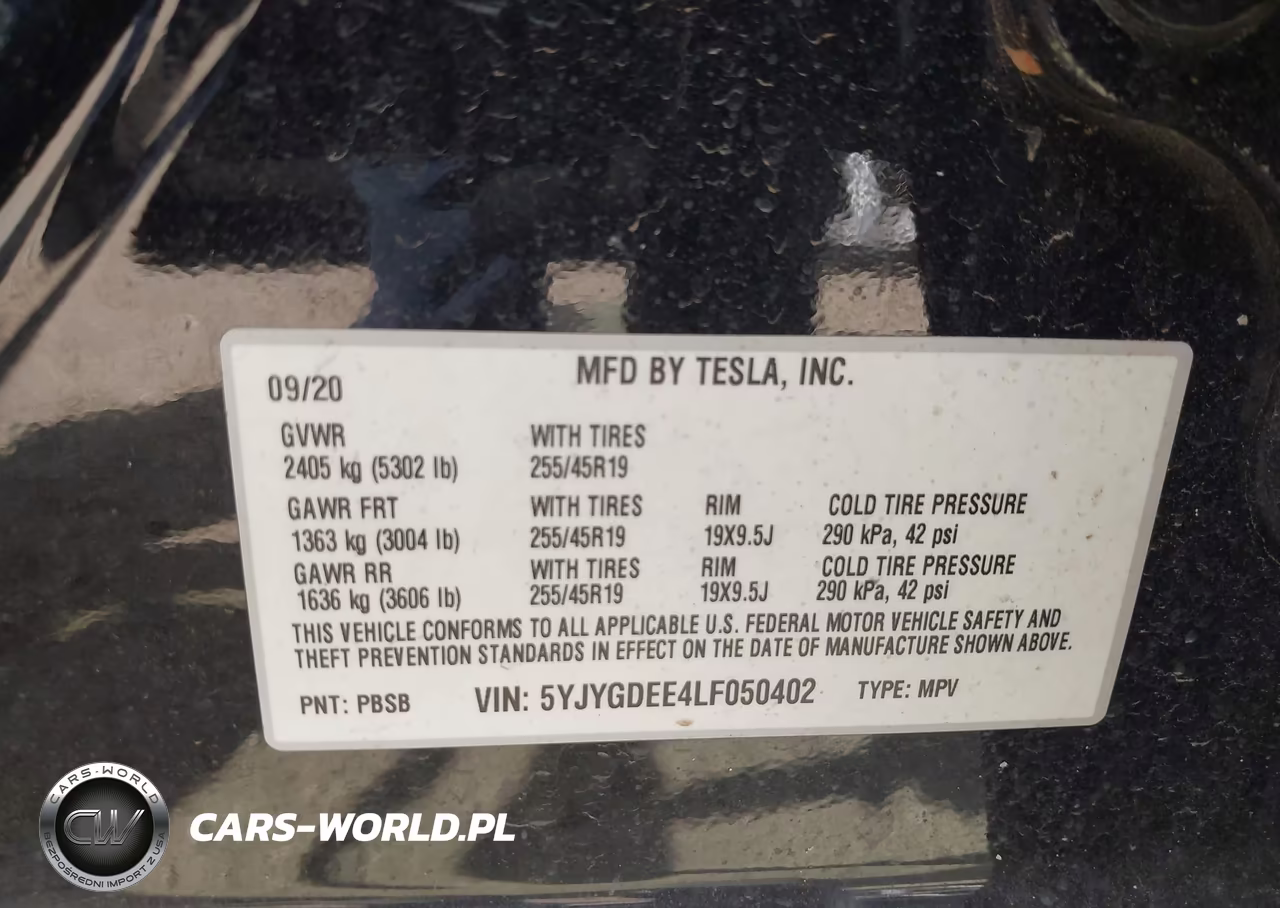 2020 Tesla Model Y Long Range Dual Motor All-Wheel Drive VIN:5YJYGDEE4LF050402 - 9