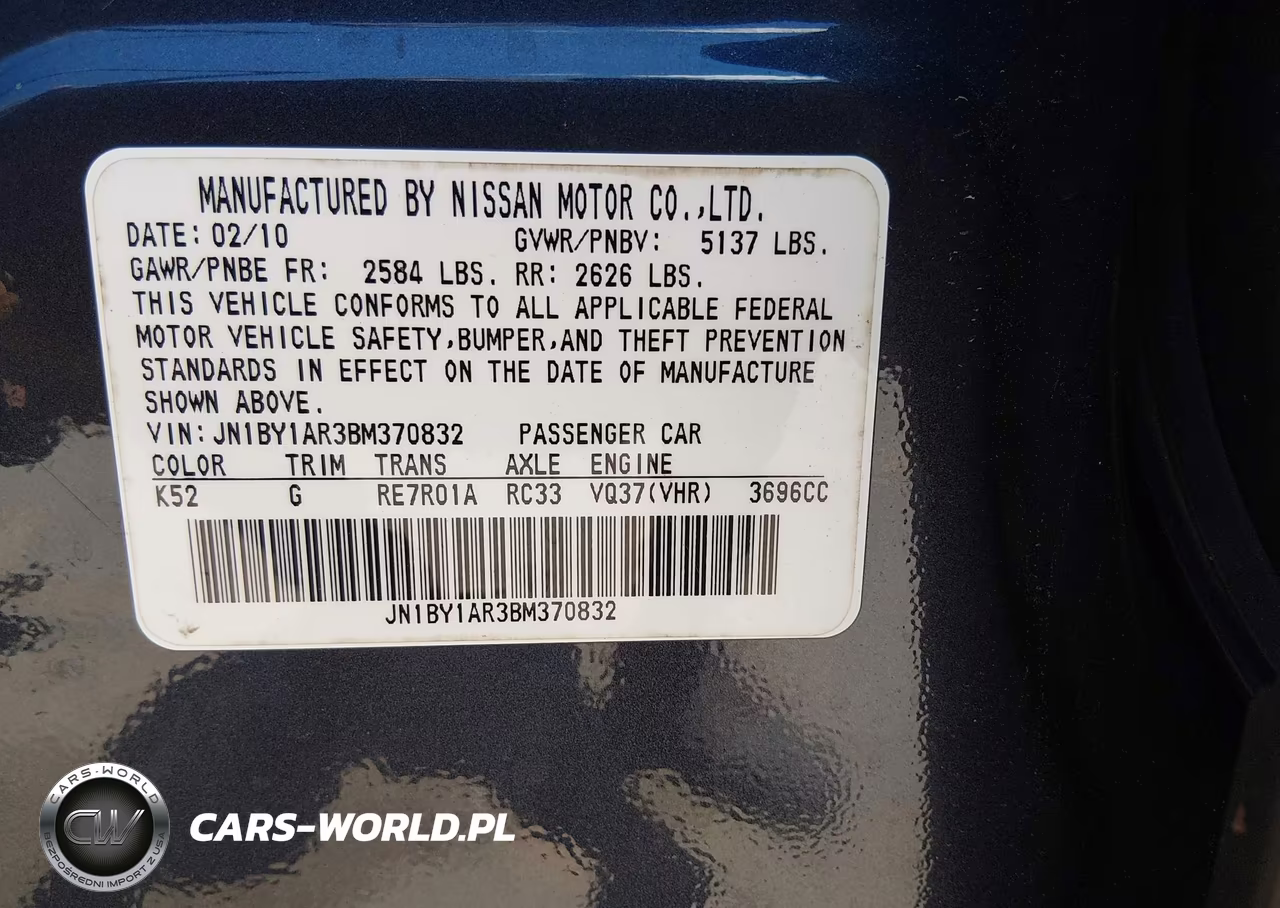 2011 Infiniti M37X VIN:JN1BY1AR3BM370832 - 9