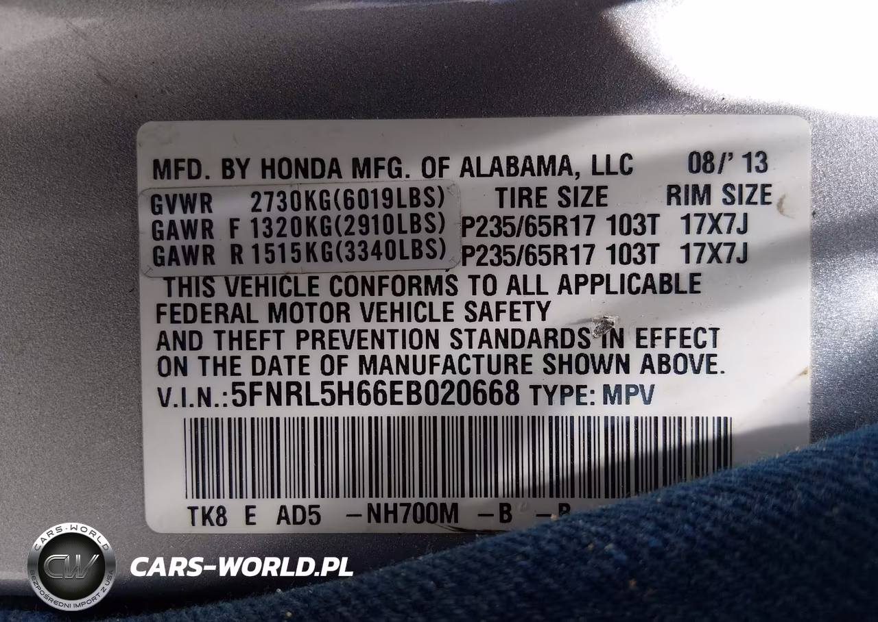 2014 Honda Odyssey Ex-L VIN:5FNRL5H66EB020668 - 9