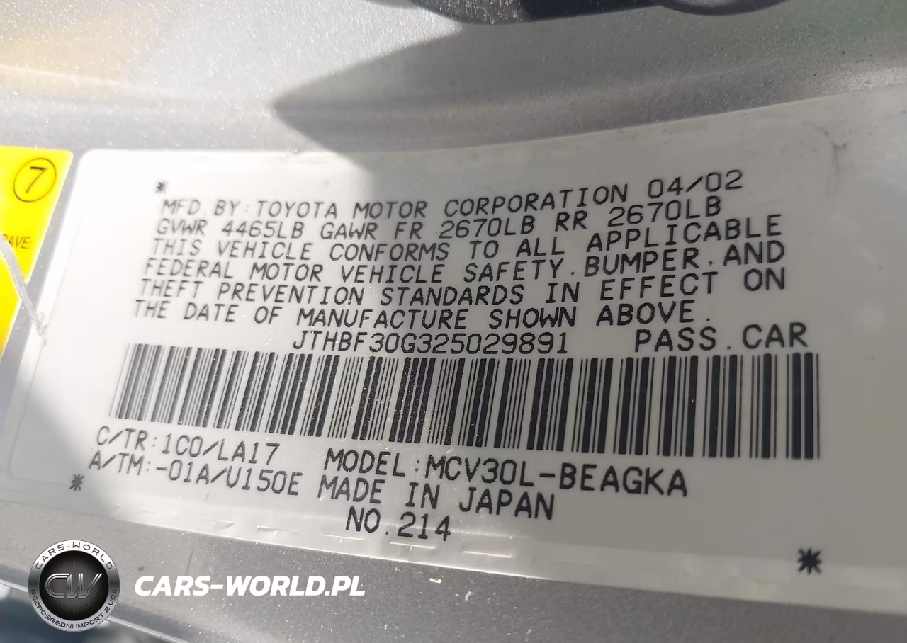 2002 Lexus Es 300 VIN:JTHBF30G325029891 - 9