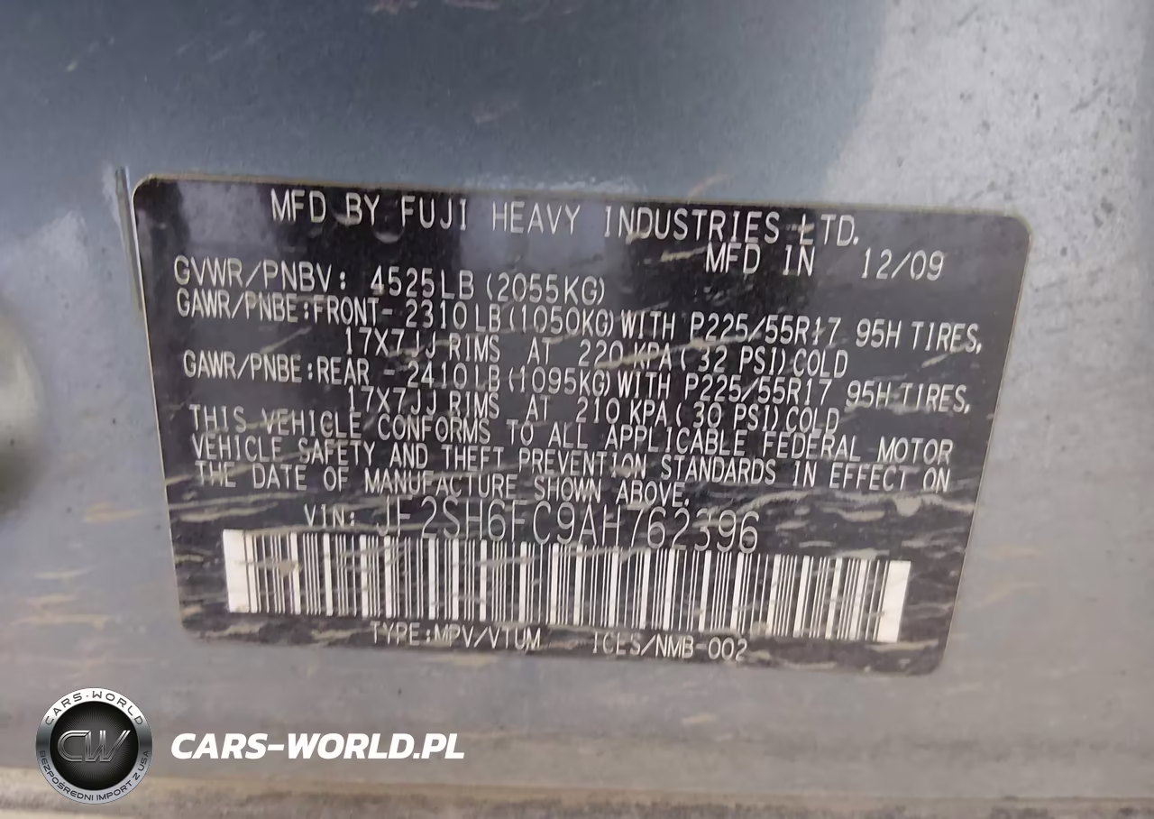 2010 Subaru Forester 2.5Xt Limited VIN:JF2SH6FC9AH762396 - 9