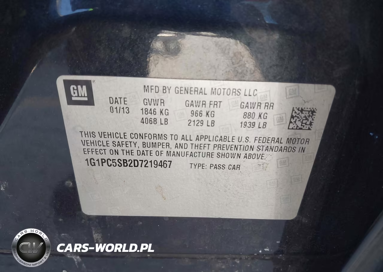 2013 Chevrolet Cruze 1Lt Auto VIN:1G1PC5SB2D7219467 - 9