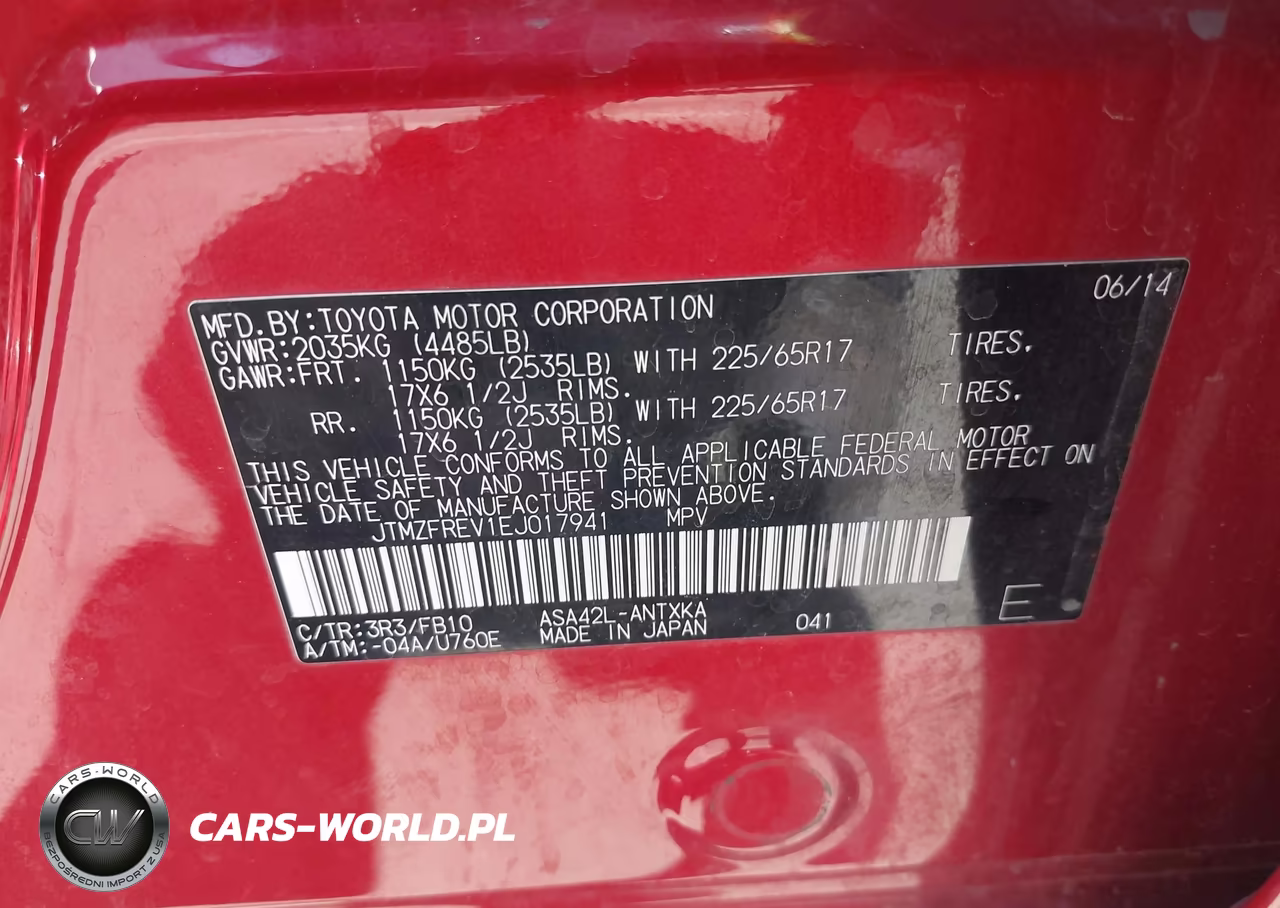 2014 Toyota Rav4 Le VIN:JTMZFREV1EJ017941 - 9