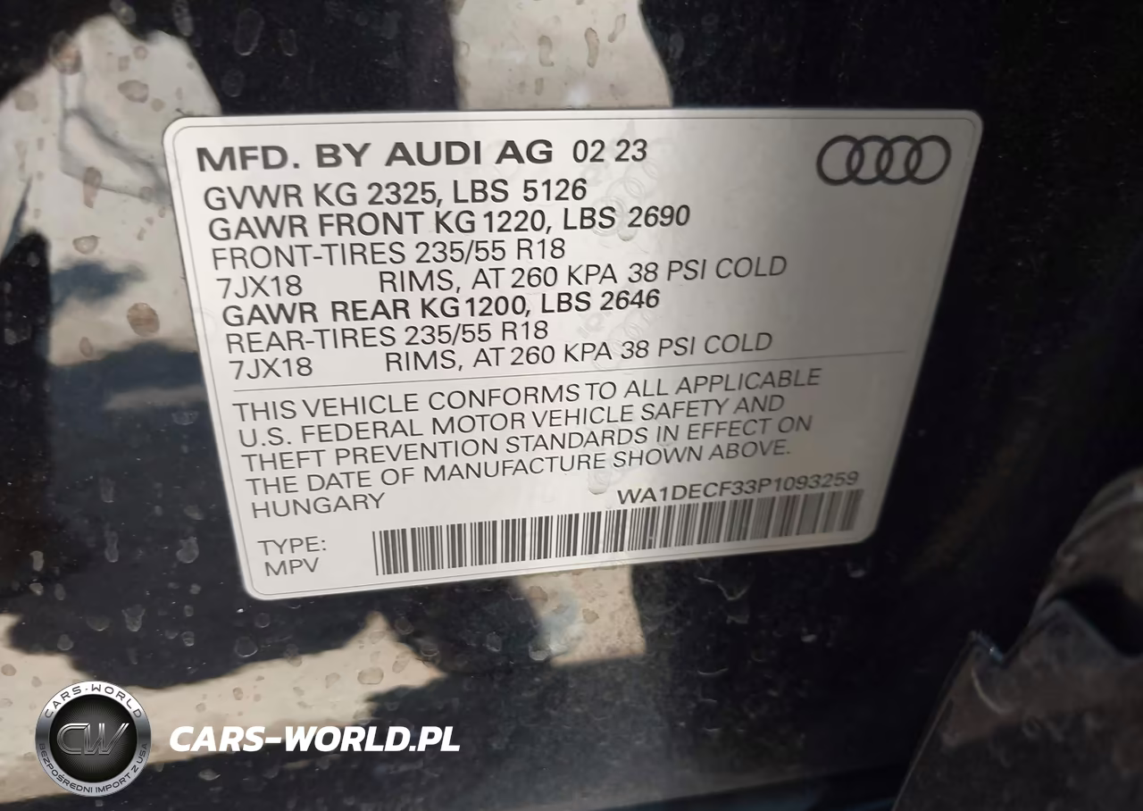 2023 Audi Q3 Premium 45 Tfsi S Line Quattro Tiptronic VIN:WA1DECF33P1093259 - 9