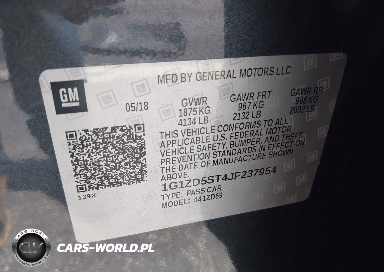 2018 Chevrolet Malibu Lt VIN:1G1ZD5ST4JF237954 - 9