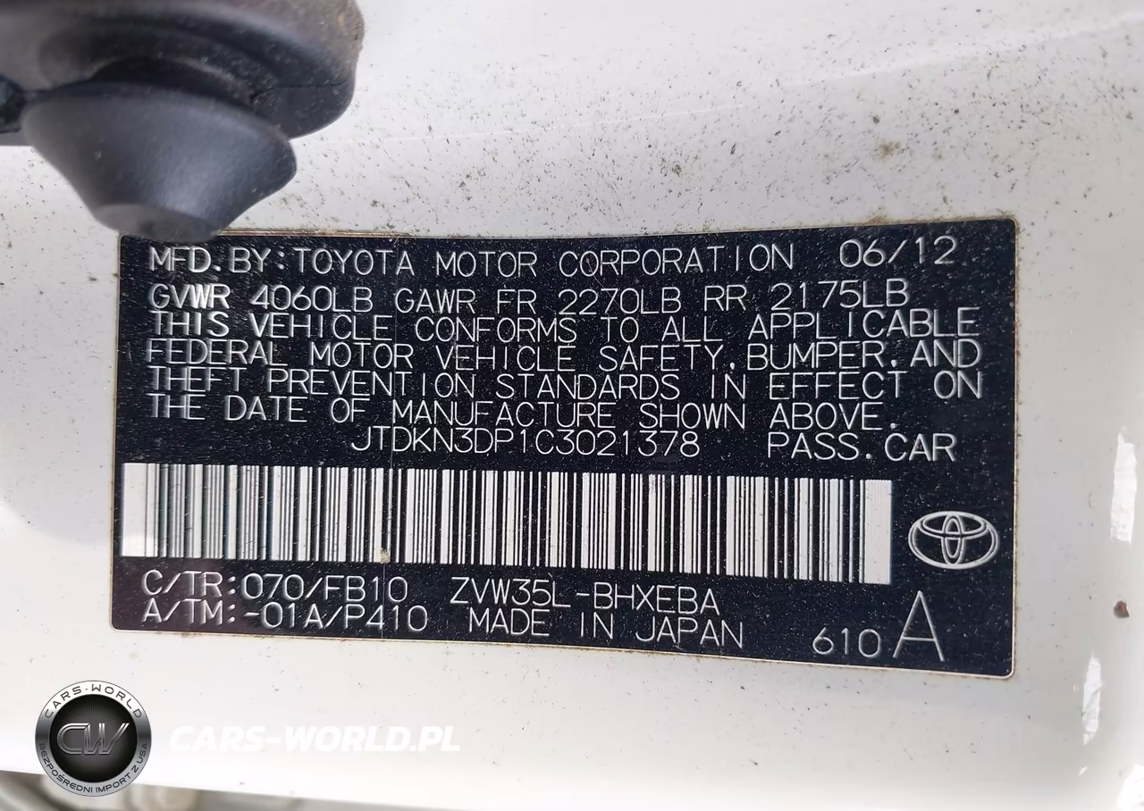 2012 Toyota Prius Plug-In VIN:JTDKN3DP1C3021378 - 9