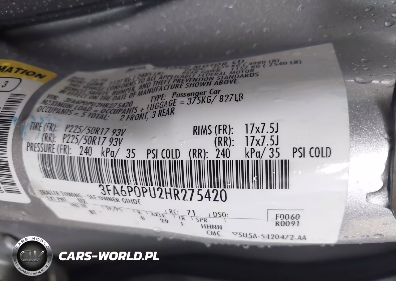 2017 Ford Fusion Energi Se Luxury VIN:3FA6P0PU2HR275420 - 9