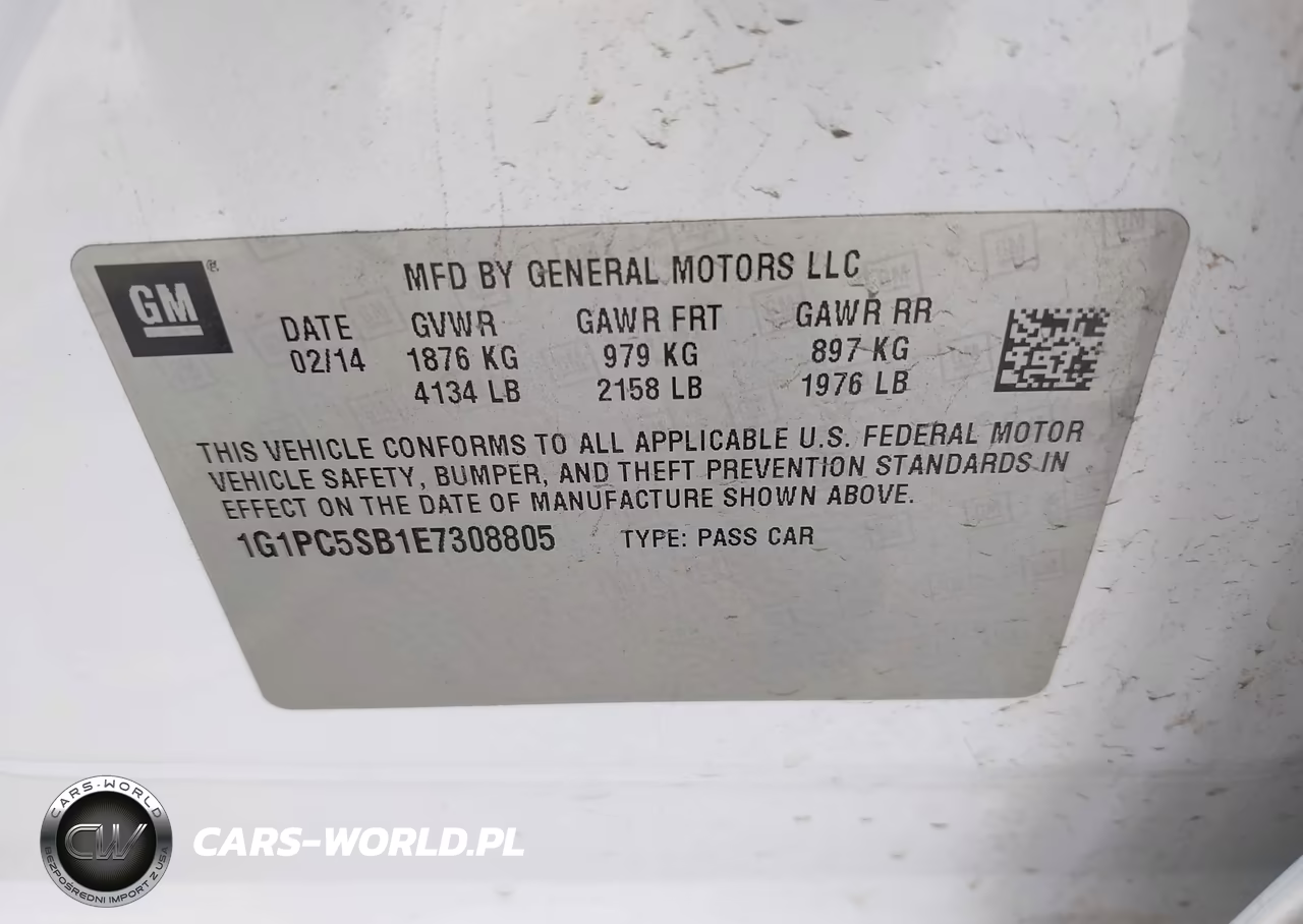 2014 Chevrolet Cruze 1Lt Auto VIN:1G1PC5SB1E7308805 - 9