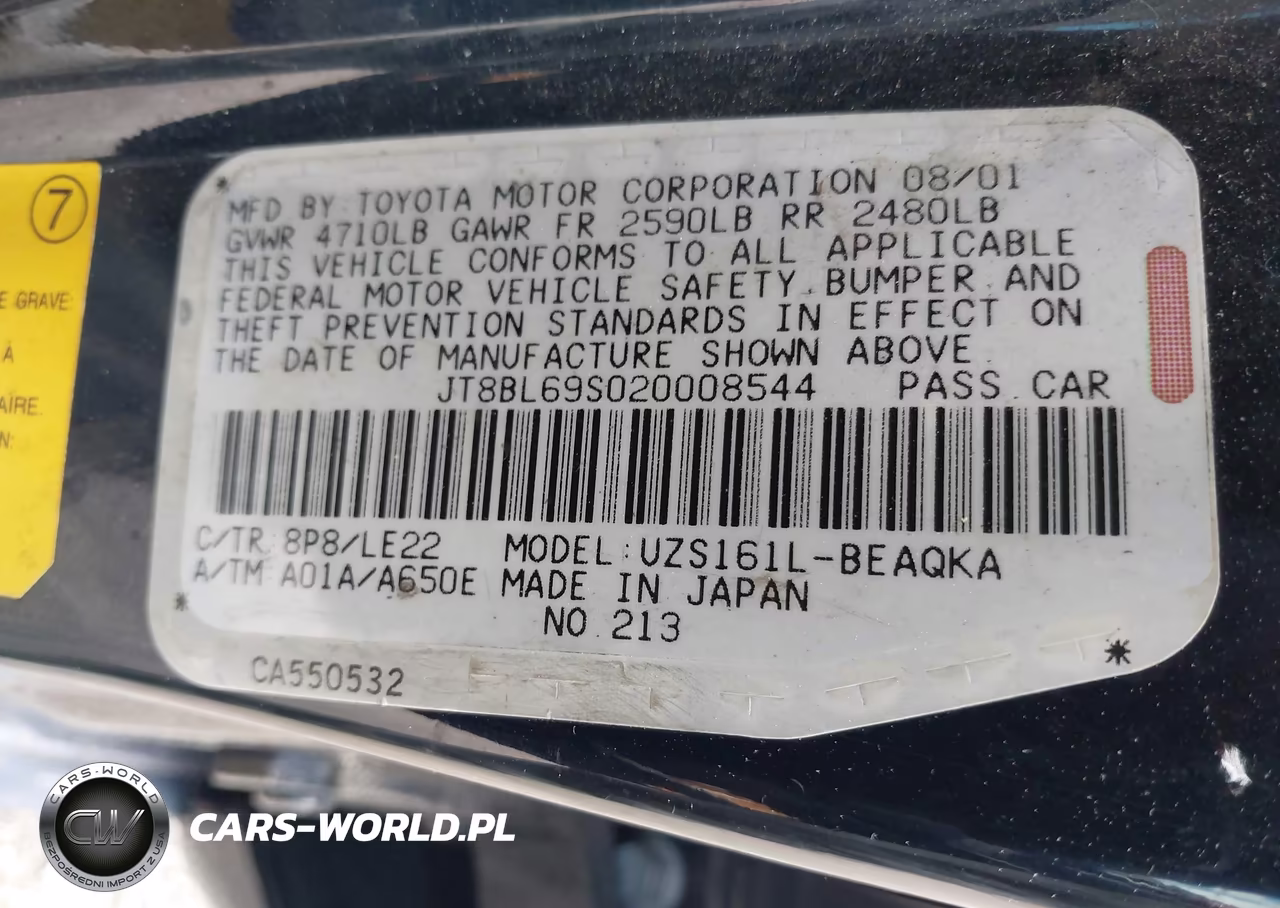 2002 Lexus Gs 430 VIN:JT8BL69S020008544 - 9