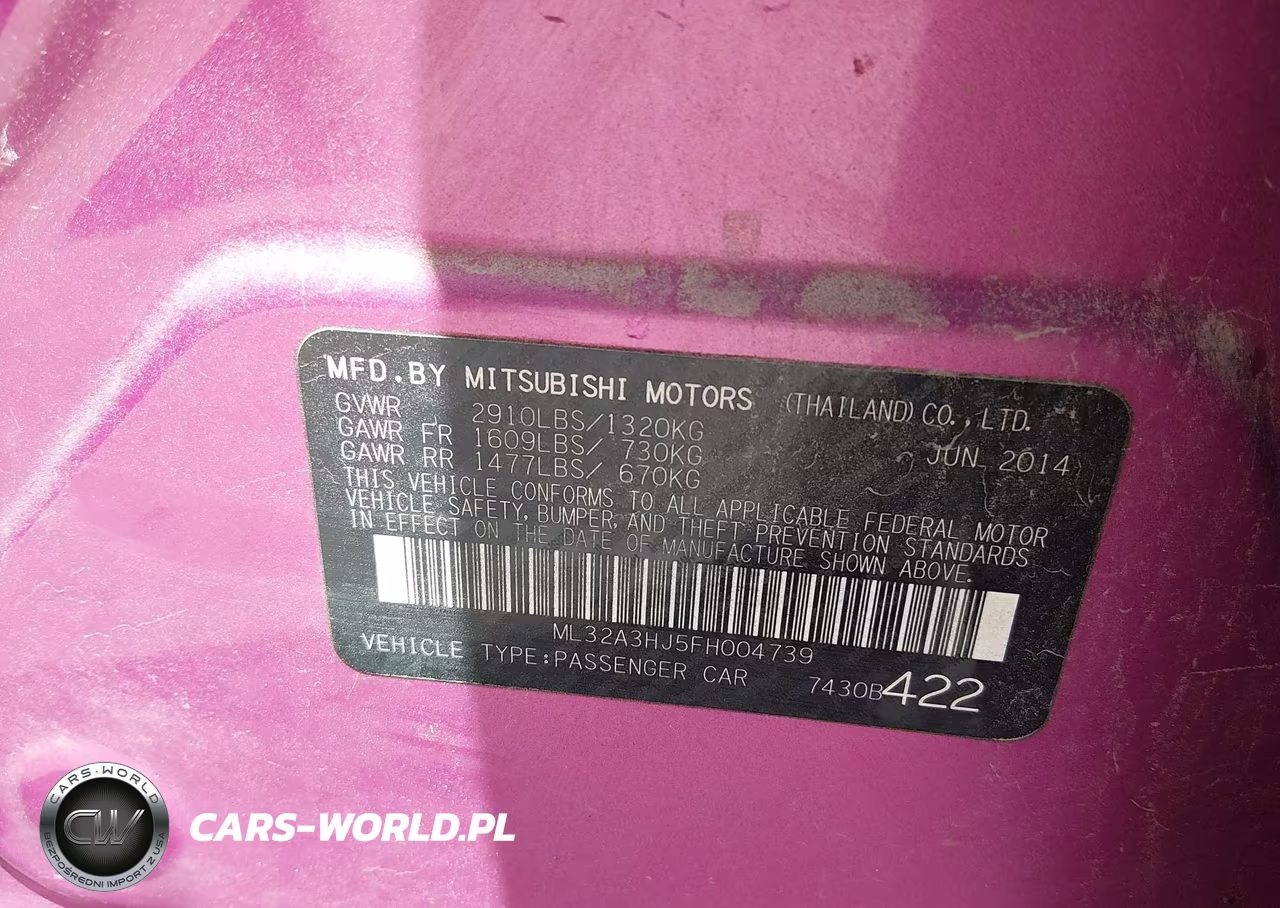 2015 Mitsubishi Mirage De-Rf VIN:ML32A3HJ5FH004739 - 9