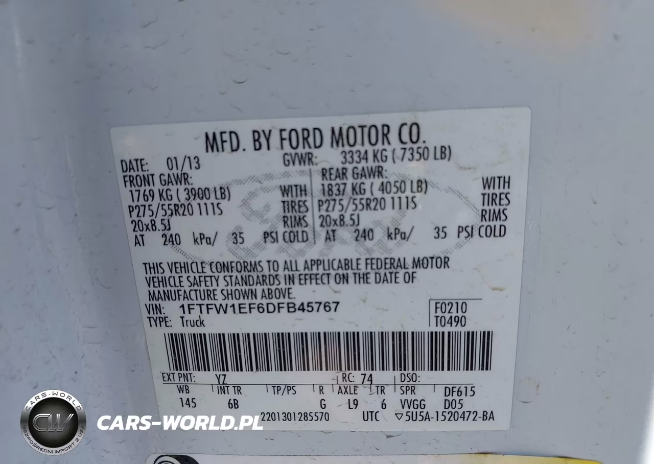 2013 Ford F-150 Fx4 VIN:1FTFW1EF6DFB45767 - 9