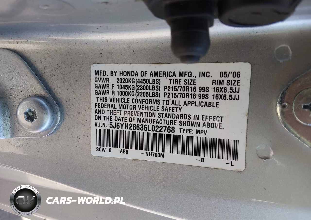 2006 Honda Element Ex VIN:5J6YH28636L022768 - 9