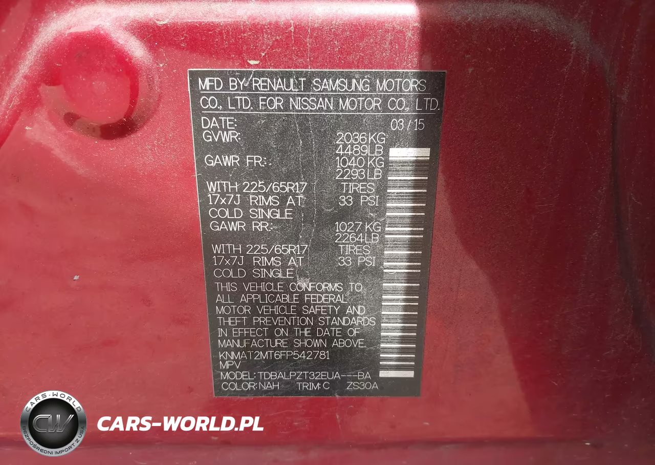 2015 Nissan Rogue S VIN:KNMAT2MT6FP542781 - 9