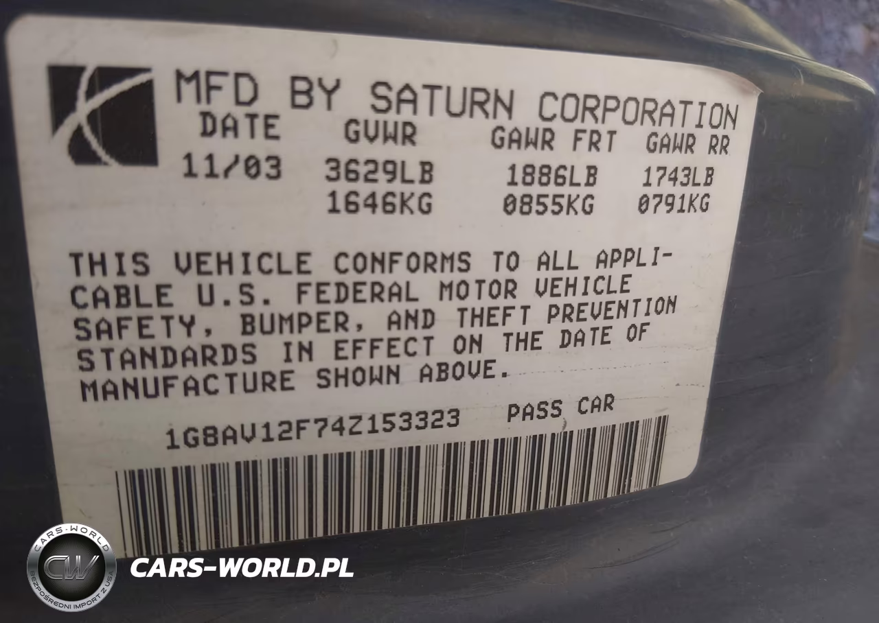 2004 Saturn Ion 3 VIN:1G8AV12F74Z153323 - 9