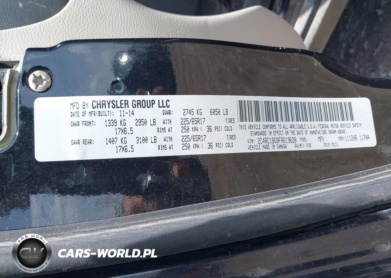 2015 Chrysler Town & Country Touring VIN:2C4RC1BG9FR619628 - 9